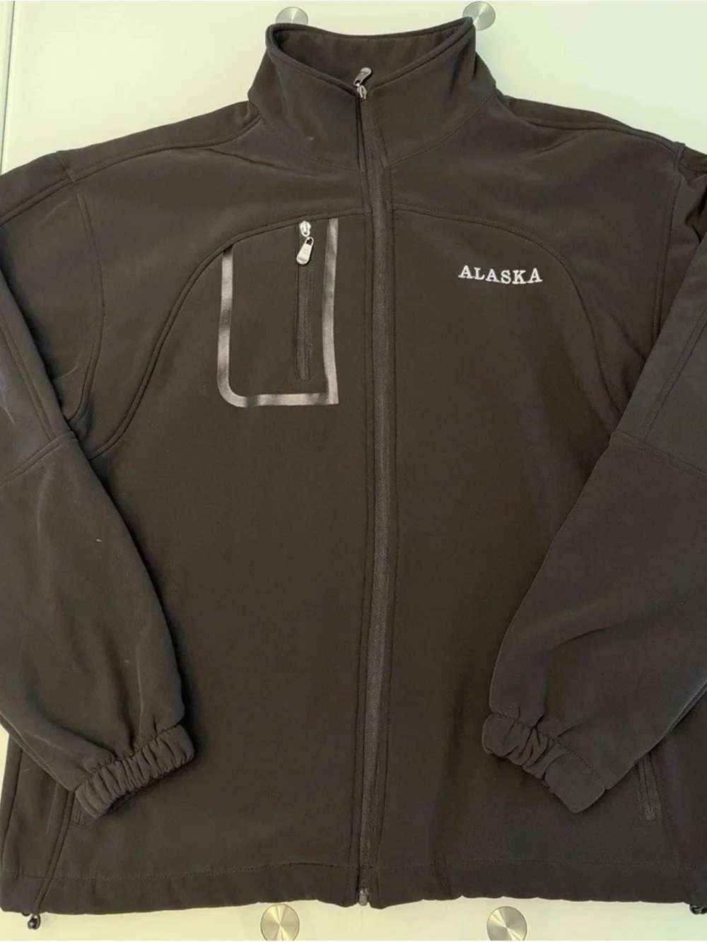 Men's Black Full-Zip Fleece Jacket